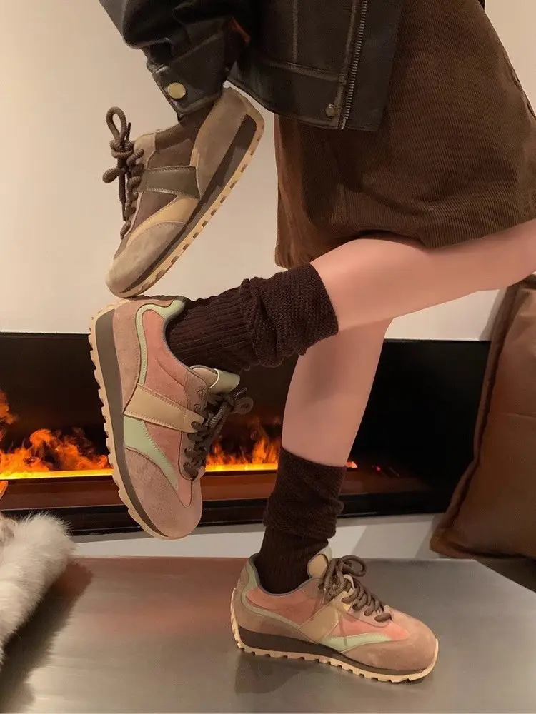 Women's Vintage German Training Shoes 2024 Autumn — feature 11