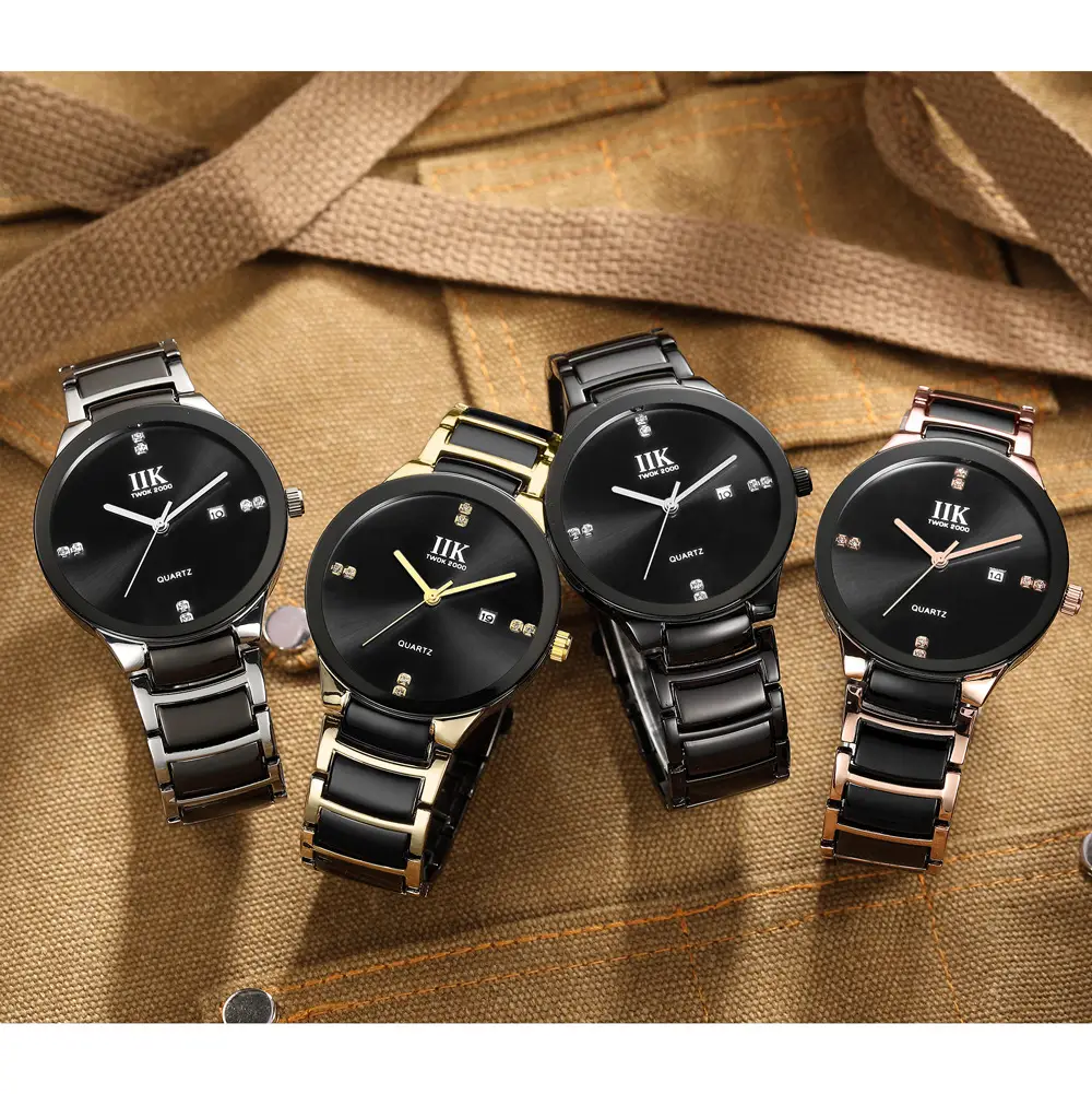 IIK Men's Quartz Watch Black Stainless Steel - Image 10