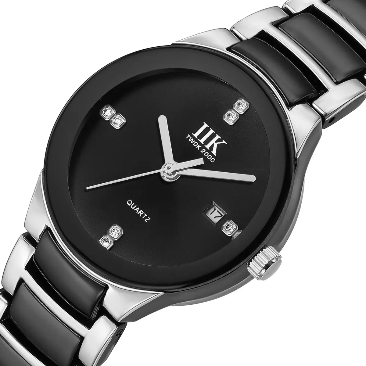 IIK Men's Quartz Watch Black Stainless Steel - Image 13