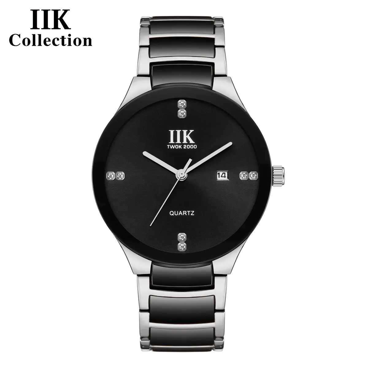 IIK Men's Quartz Watch Black Stainless Steel - Image 2