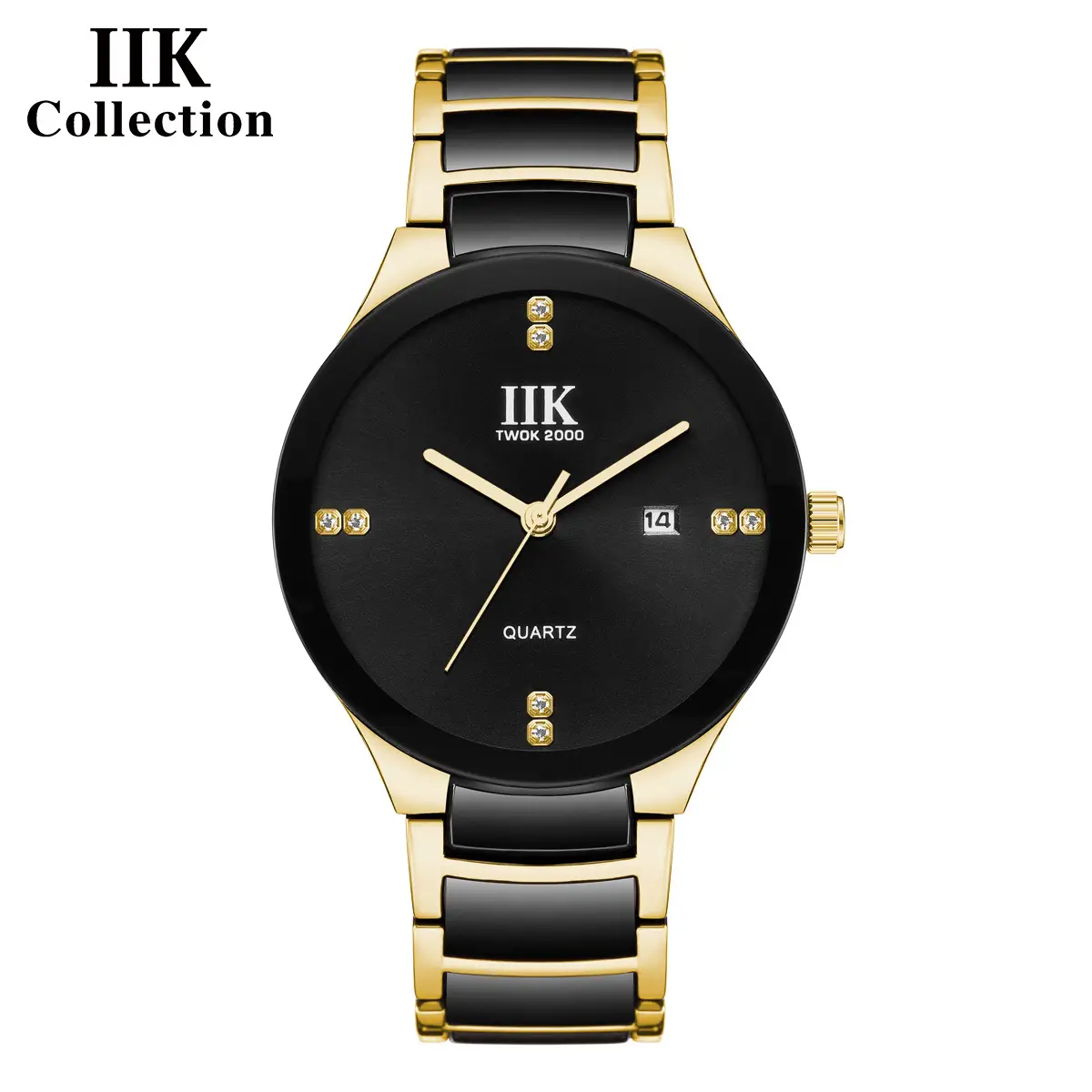 IIK Men's Quartz Watch Black Stainless Steel - Image 3