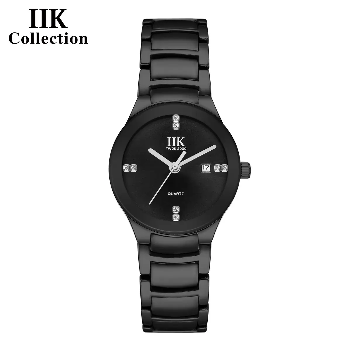 IIK Men's Quartz Watch Black Stainless Steel - Image 5