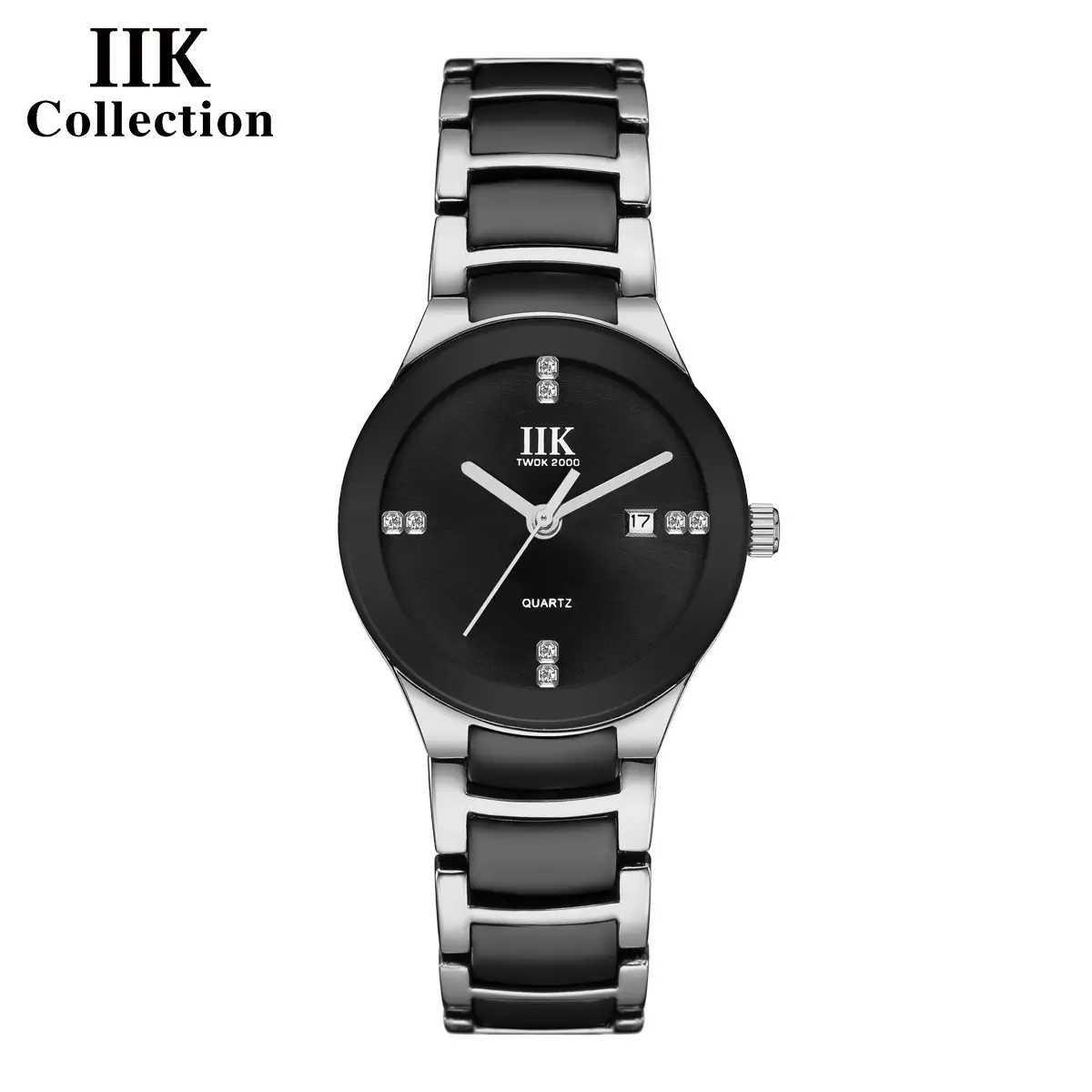 IIK Men's Quartz Watch Black Stainless Steel - Image 6