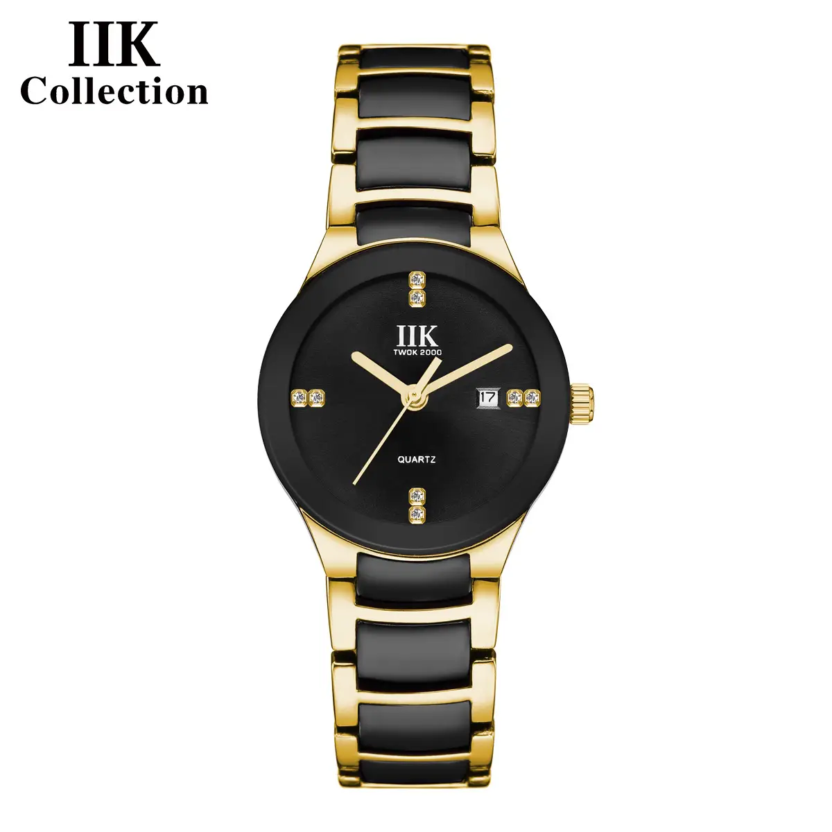 IIK Men's Quartz Watch Black Stainless Steel - Image 7