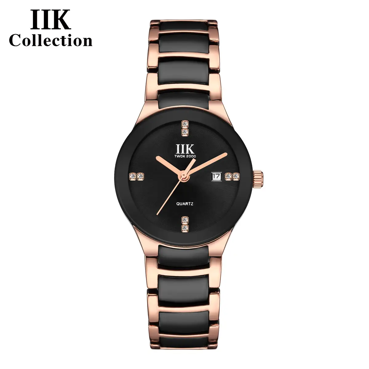 IIK Men's Quartz Watch Black Stainless Steel - Image 8