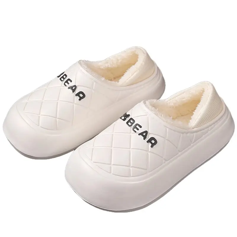 Women Winter Cotton Slippers Green Thick Bottom