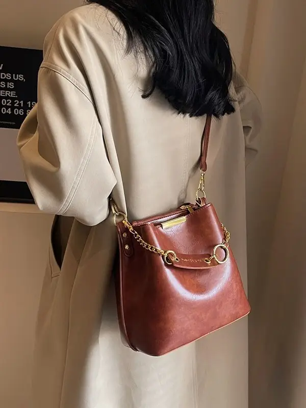 2026 Black Crossbody Bag with Gold Chain