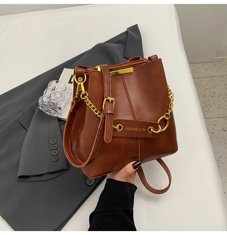 2026 Black Crossbody Bag with Gold Chain — feature 37