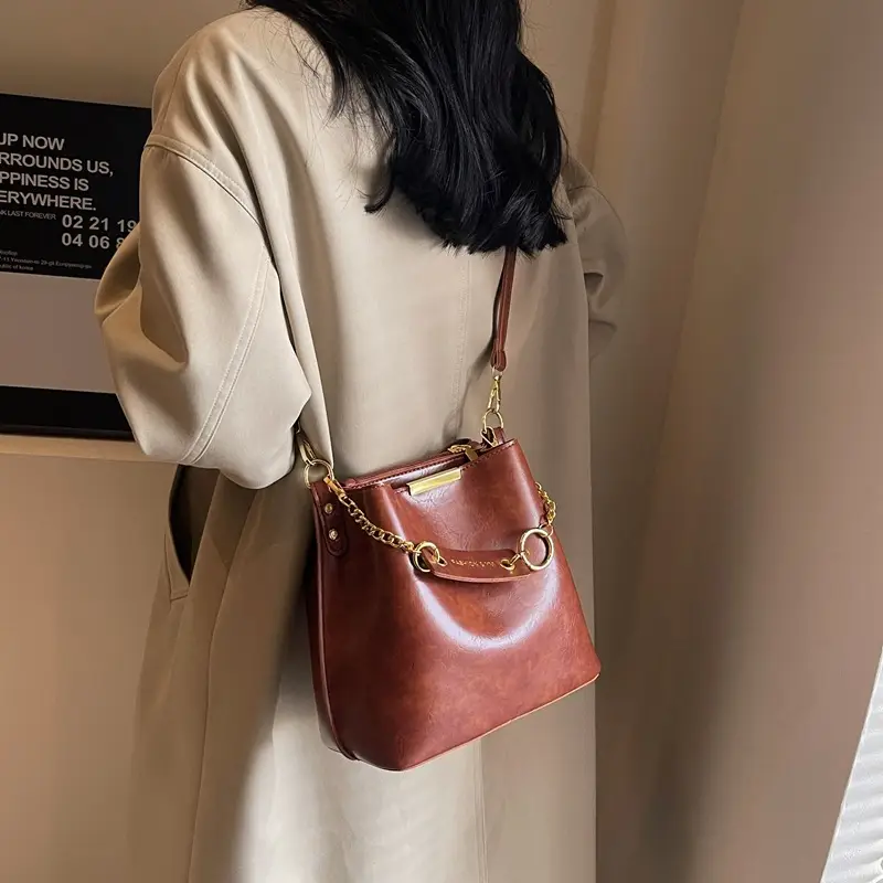 2026 Black Crossbody Bag with Gold Chain
