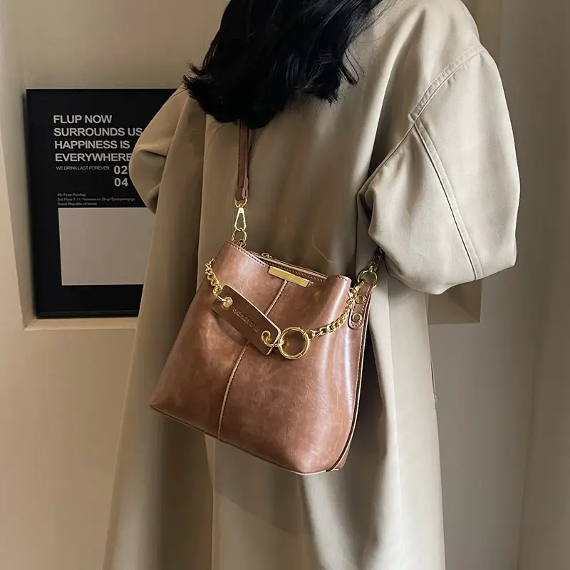 2026 Black Crossbody Bag with Gold Chain