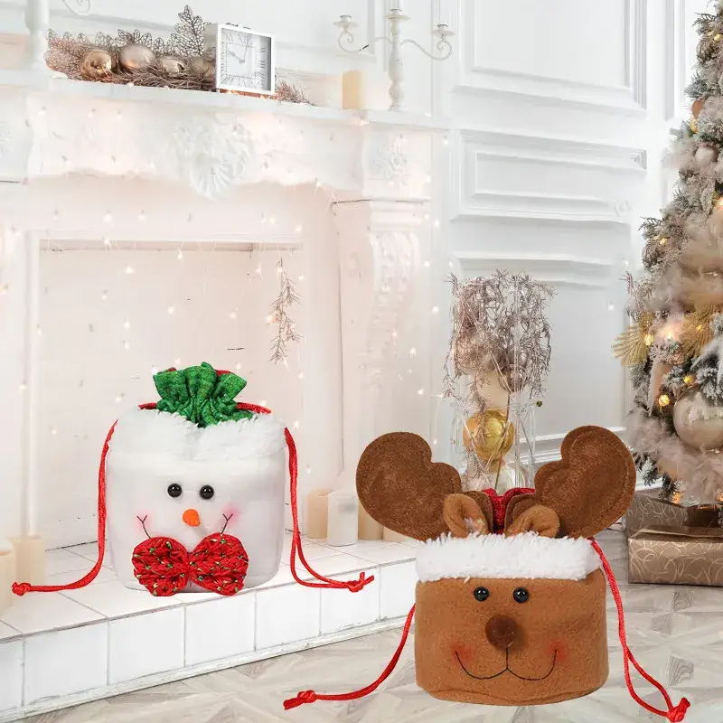 Pink Cartoon Doll Cross Border Christmas Bag 15cm