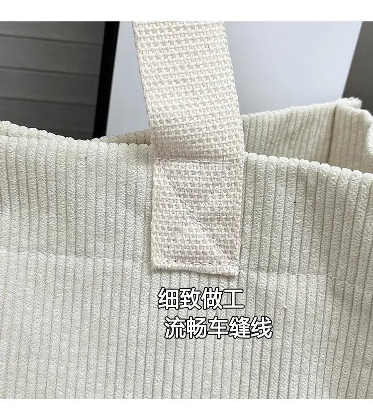 Bag Women's 2022 New South Korea Large Capacity Multi-Pocket Canvas Bag Student Shoulder Crossbody Portable Tote Bag Trendy — feature 3