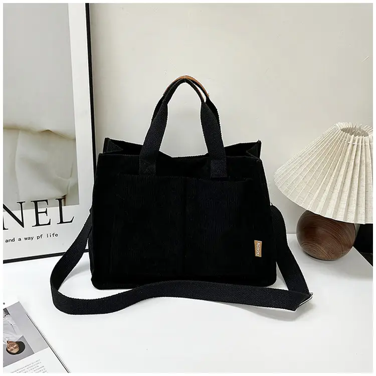 Bag Women's 2022 New South Korea Large Capacity Multi-Pocket Canvas Bag Student Shoulder Crossbody Portable Tote Bag Trendy — feature 40