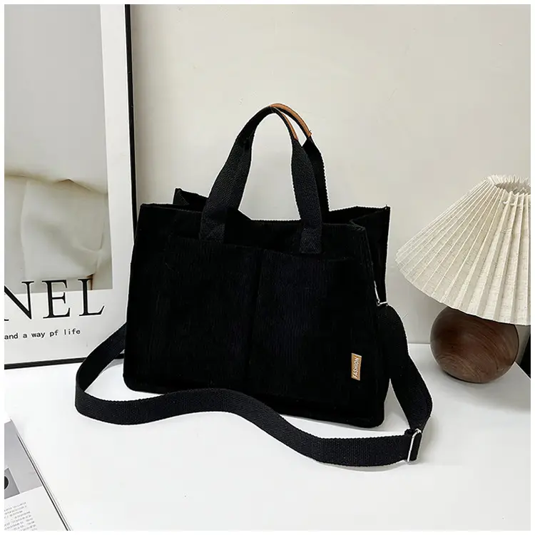 Bag Women's 2022 New South Korea Large Capacity Multi-Pocket Canvas Bag Student Shoulder Crossbody Portable Tote Bag Trendy — feature 41