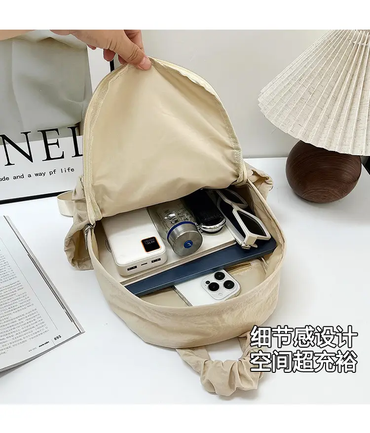 Bag Women's 2022 New South Korea Large Capacity Multi-Pocket Canvas Bag Student Shoulder Crossbody Portable Tote Bag Trendy — feature 8