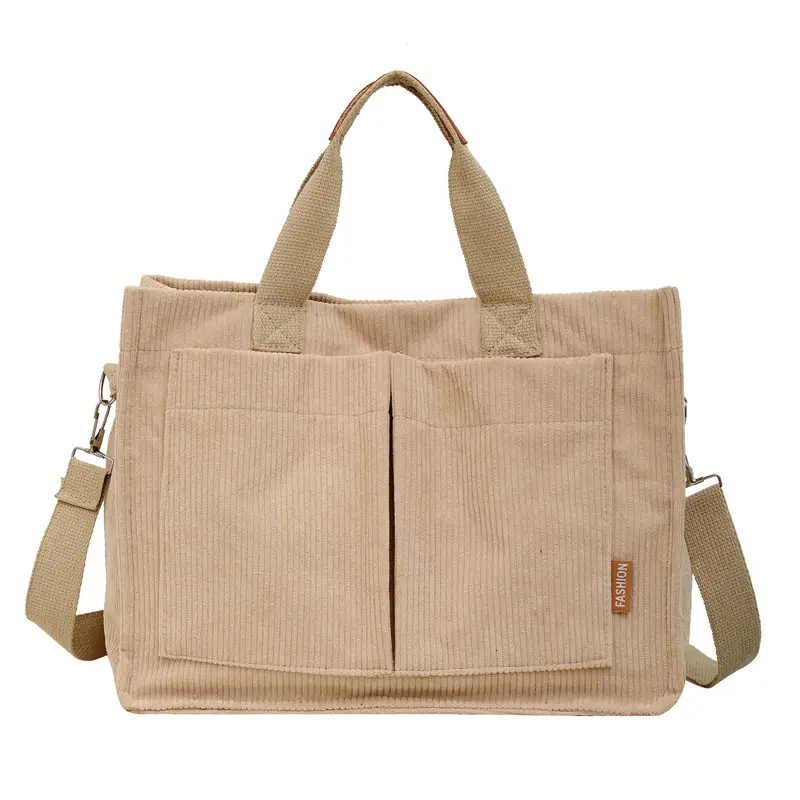 Bag Women's 2022 New South Korea Large Capacity Multi-Pocket Canvas Bag Student Shoulder Crossbody Portable Tote Bag Trendy - Image 2