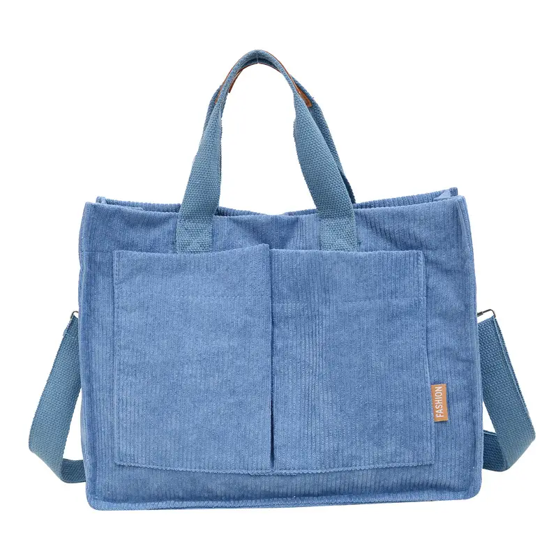 Bag Women's 2022 New South Korea Large Capacity Multi-Pocket Canvas Bag Student Shoulder Crossbody Portable Tote Bag Trendy - Image 3
