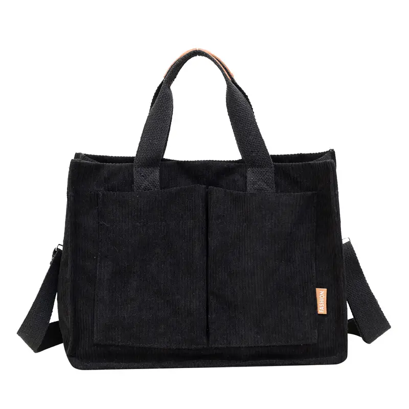 Bag Women's 2022 New South Korea Large Capacity Multi-Pocket Canvas Bag Student Shoulder Crossbody Portable Tote Bag Trendy - Image 4