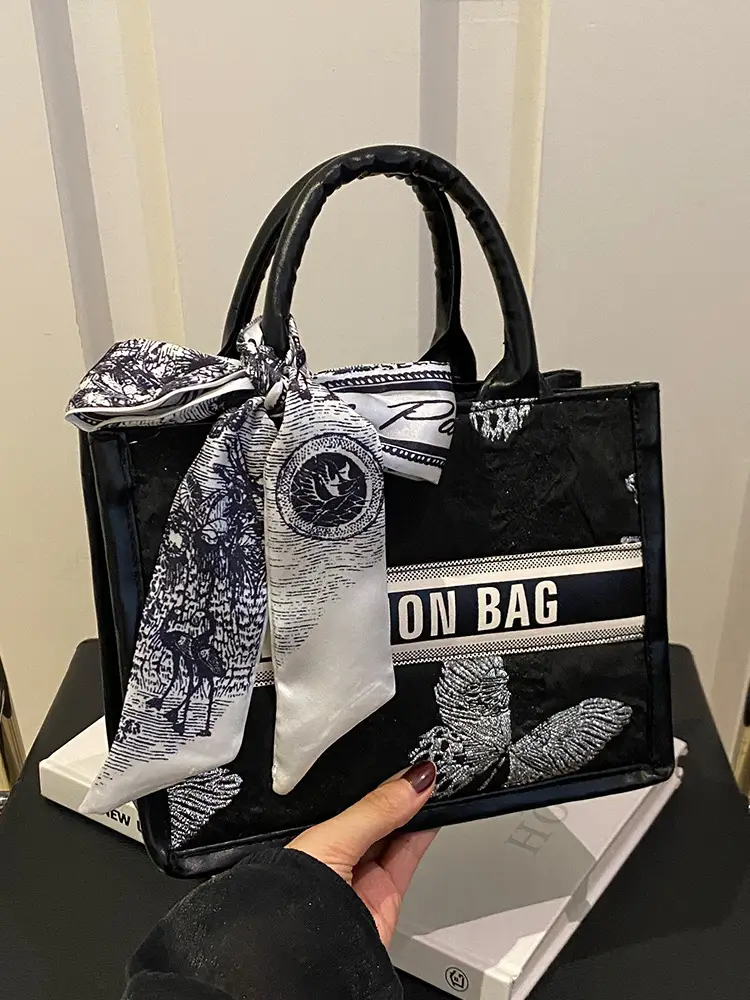 Women's Transparent Patterned Shoulder Bag 2024 Winter - Image 6