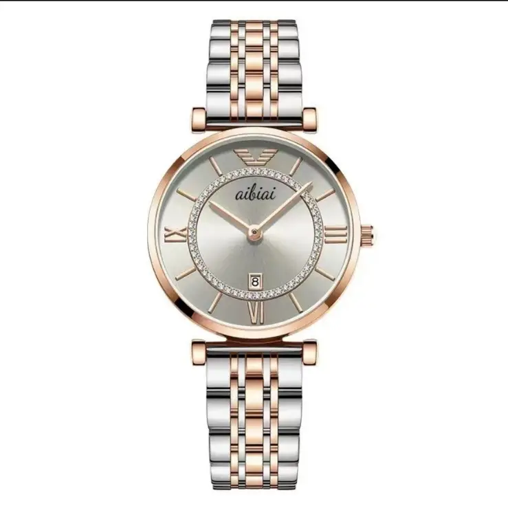 Grandma Gray Ferris Wheel Watch for Women with Genuine Leather Band - Image 5