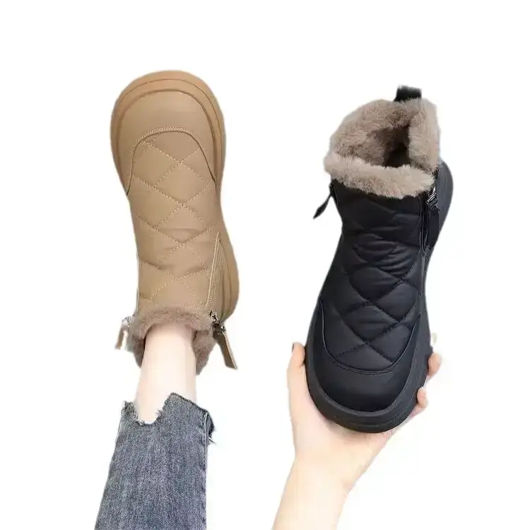 Women's Fleece Lined Snow Boots Winter Warm Non-Slip - Image 2