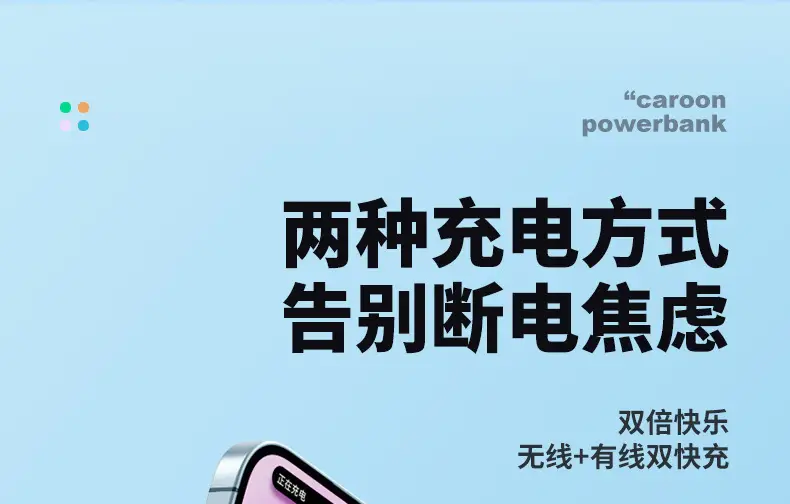 Cross-border explosions Magsafe magnetic wireless charging treasure 22.5W super fast charging 20000 mA mobile power supply — feature 4