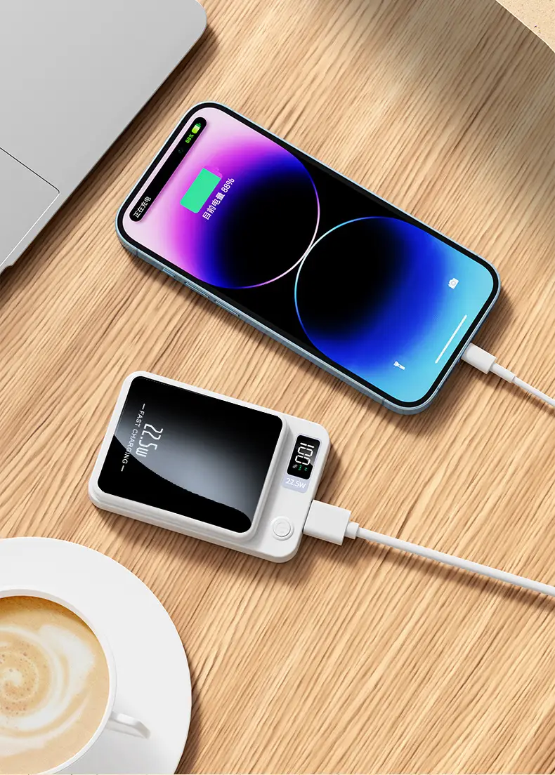 Cross-border explosions Magsafe magnetic wireless charging treasure 22.5W super fast charging 20000 mA mobile power supply — feature 8