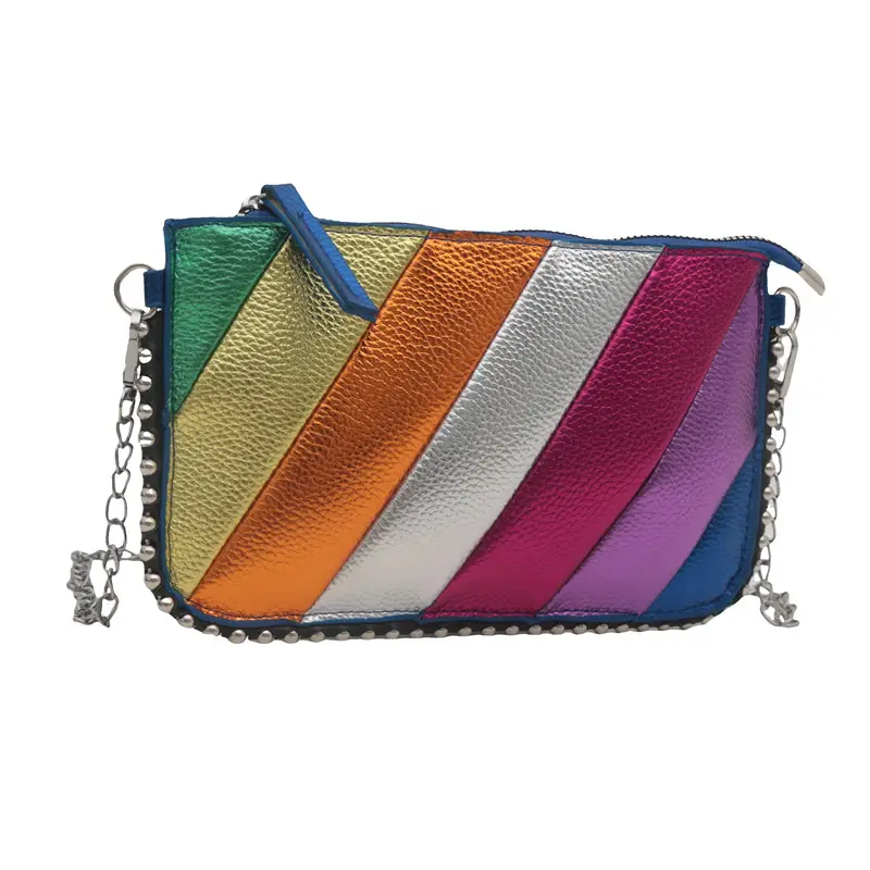 Rainbow Striped Shoulder Bag for Women 2024 - Image 6
