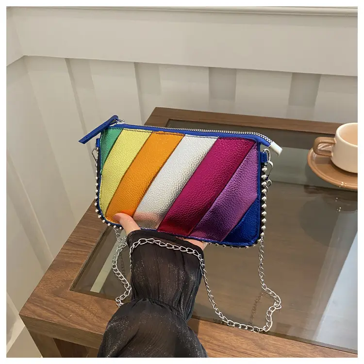 Rainbow Striped Shoulder Bag for Women 2024 — feature 11