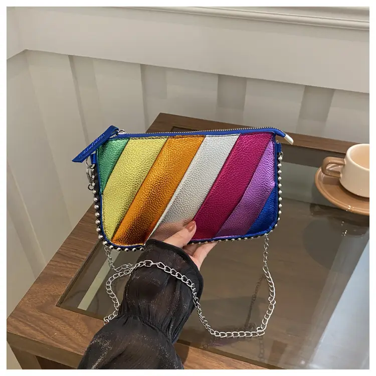 Rainbow Striped Shoulder Bag for Women 2024 — feature 12