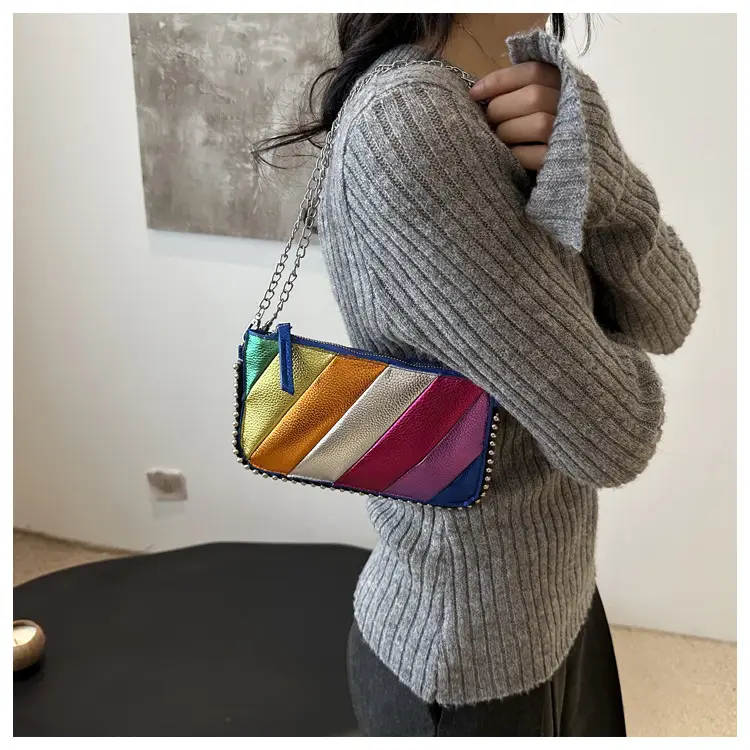 Rainbow Striped Shoulder Bag for Women 2024 — feature 14