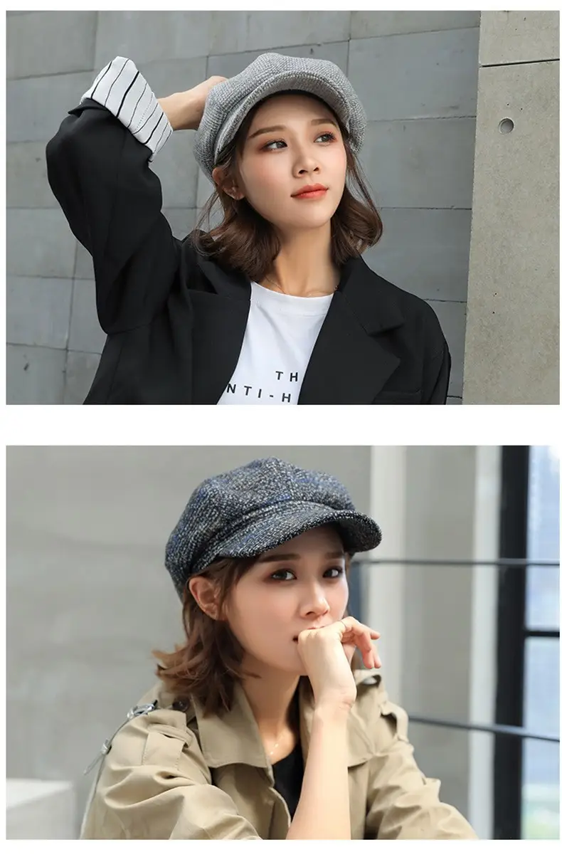 Autumn Winter Woolen Duck Tongue Hats for Kids All-Match — feature 8