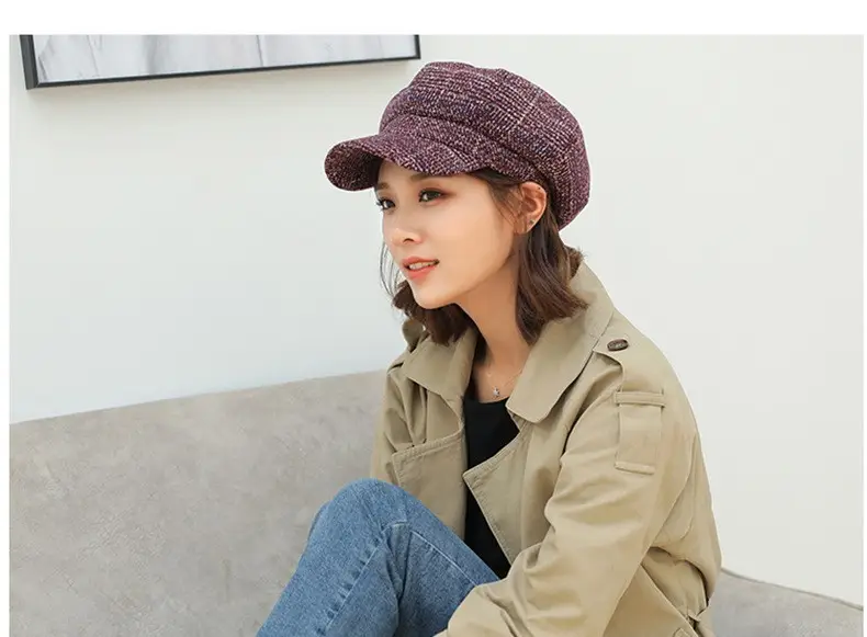 Autumn Winter Woolen Duck Tongue Hats for Kids All-Match — feature 9