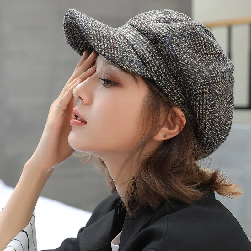 Autumn Winter Woolen Duck Tongue Hats for Kids All-Match - Image 2