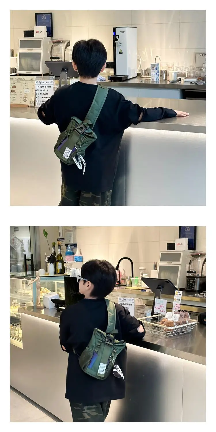 Green Crossbody Bag for Boys Boys Fashion Cool Shoulder Bag — feature 10