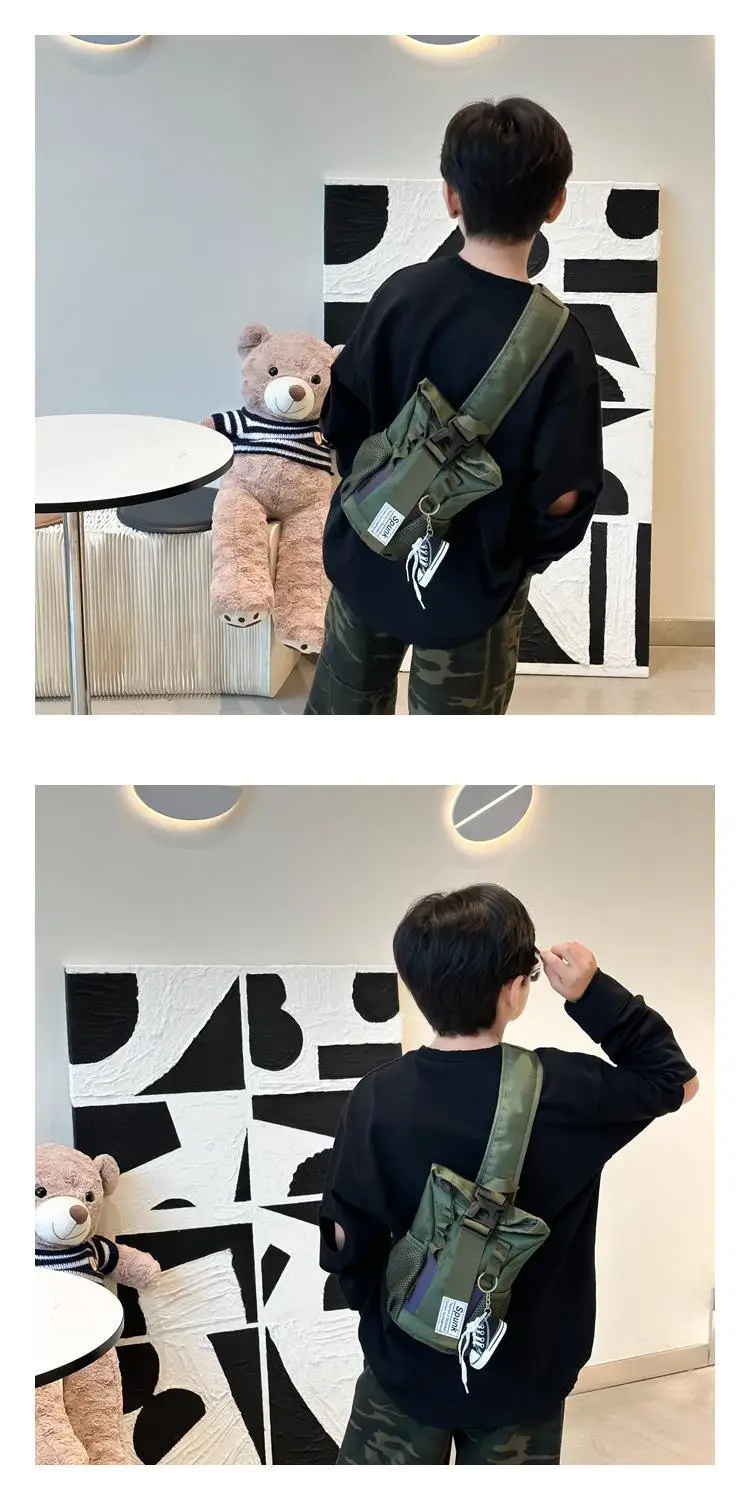 Green Crossbody Bag for Boys Boys Fashion Cool Shoulder Bag — feature 11