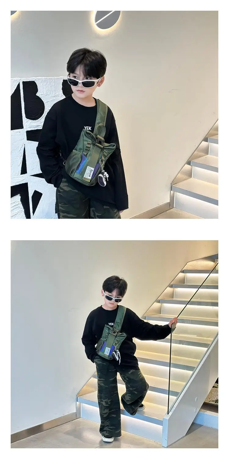 Green Crossbody Bag for Boys Boys Fashion Cool Shoulder Bag — feature 8