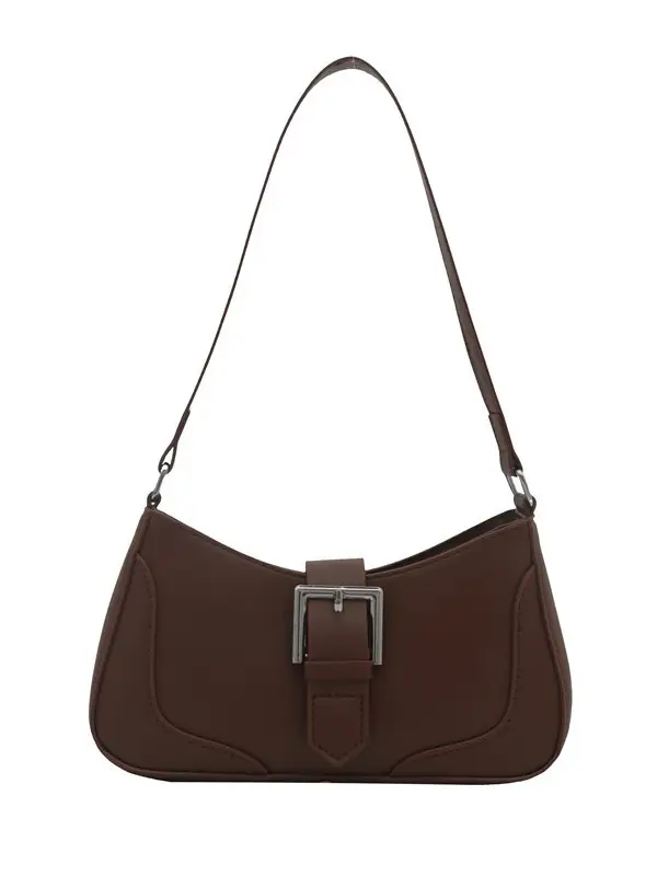 Women's Vintage Shoulder Bag Beige Square Design - Image 10