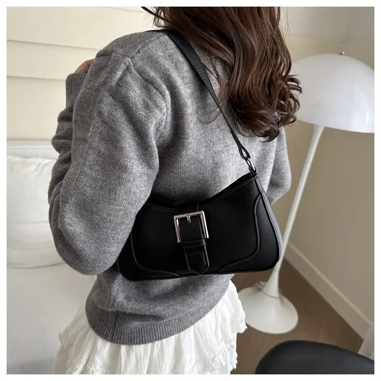 Women's Vintage Shoulder Bag Beige Square Design β feature 12