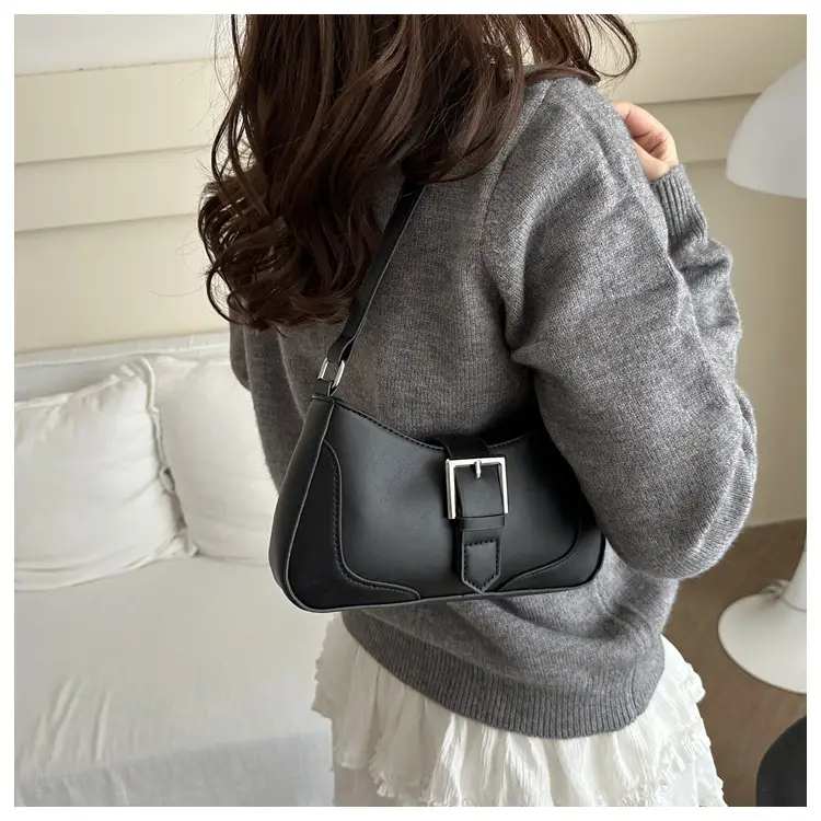 Women's Vintage Shoulder Bag Beige Square Design β feature 13