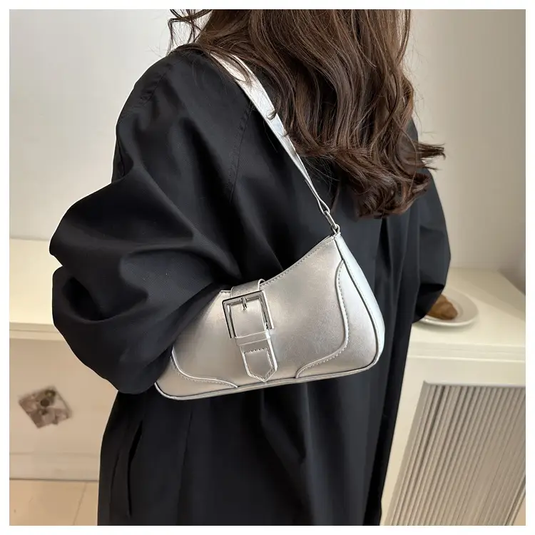 Women's Vintage Shoulder Bag Beige Square Design β feature 14