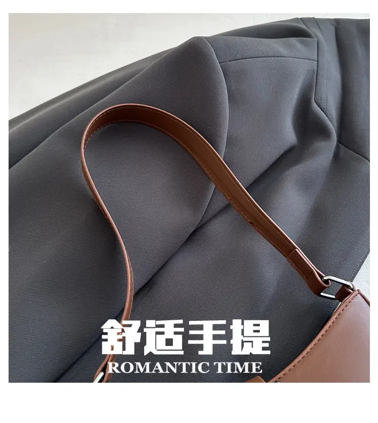 Women's Vintage Shoulder Bag Beige Square Design β feature 4
