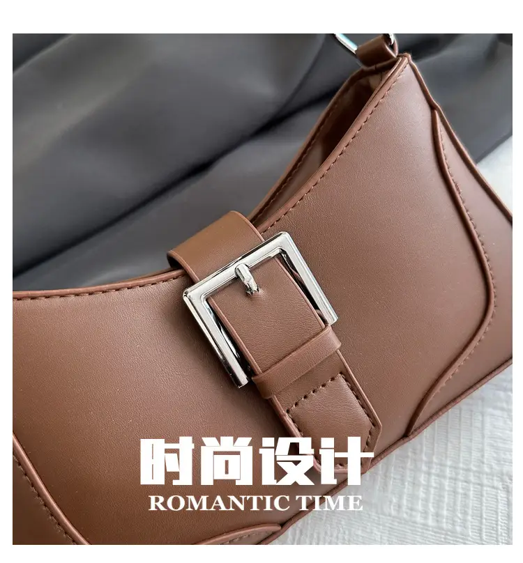 Women's Vintage Shoulder Bag Beige Square Design β feature 5