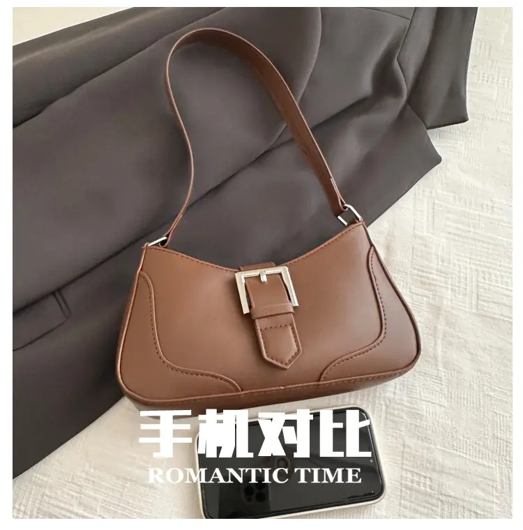 Women's Vintage Shoulder Bag Beige Square Design β feature 6