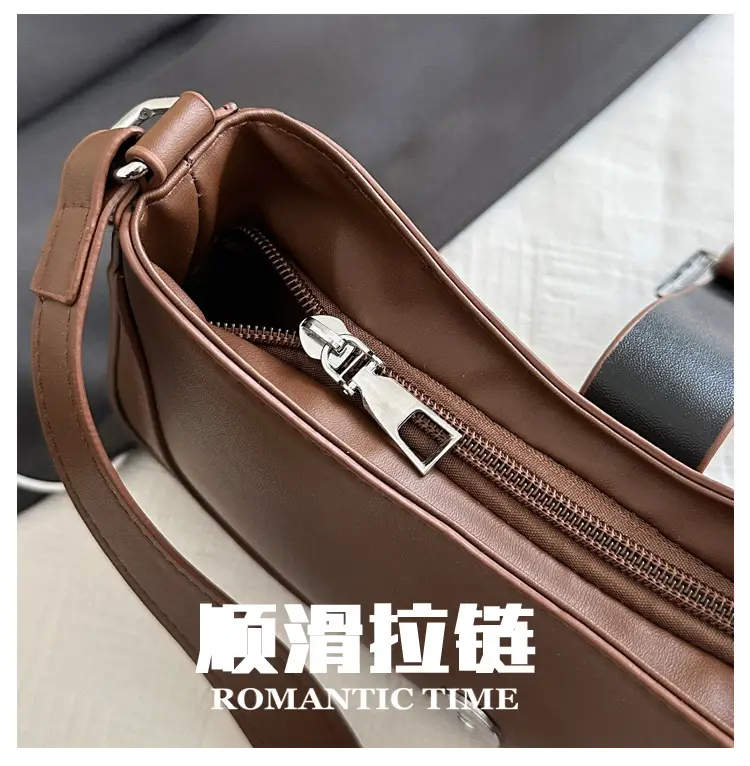 Women's Vintage Shoulder Bag Beige Square Design β feature 7