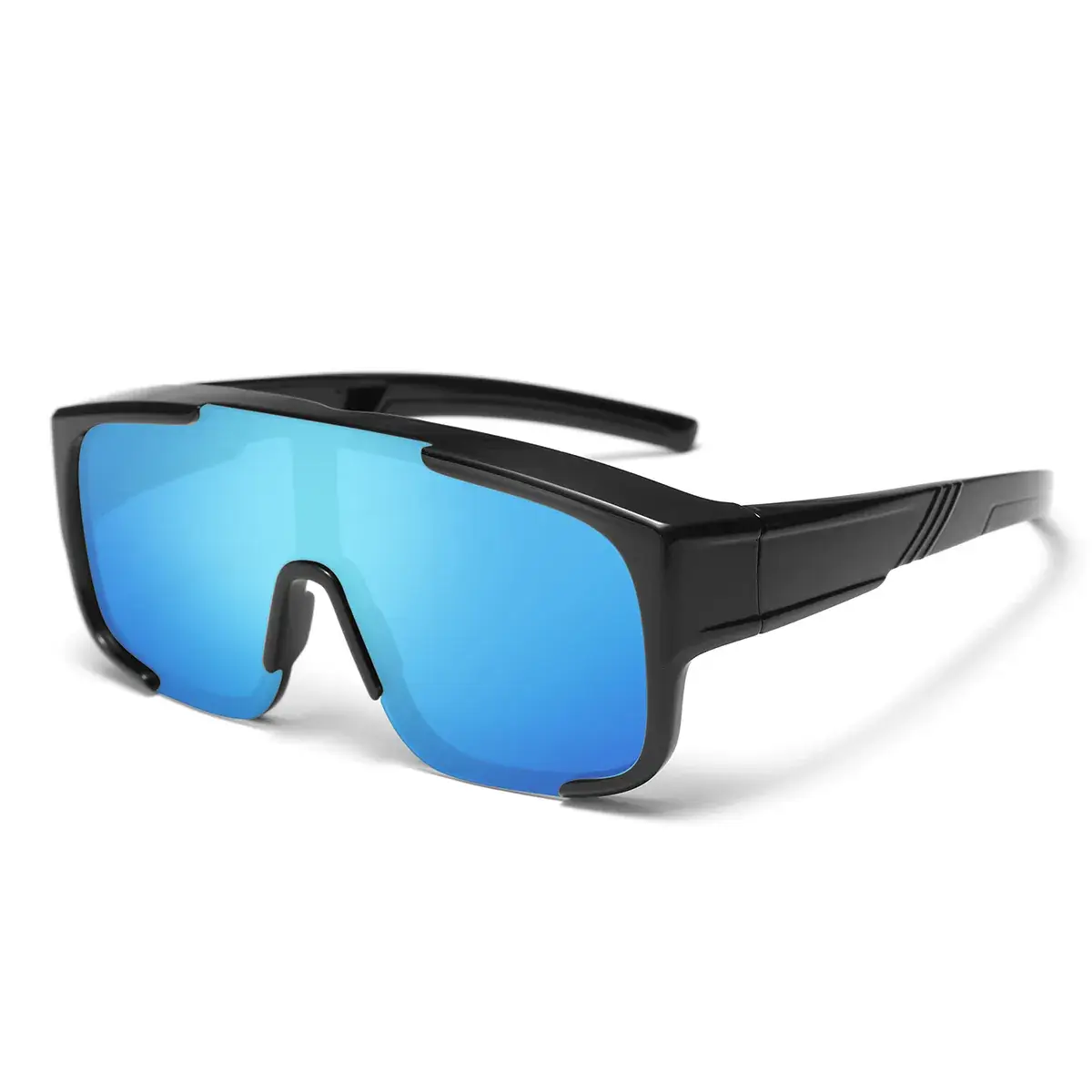 Men Cycling Sunglasses Blue Lensed Full Frame - Image 14