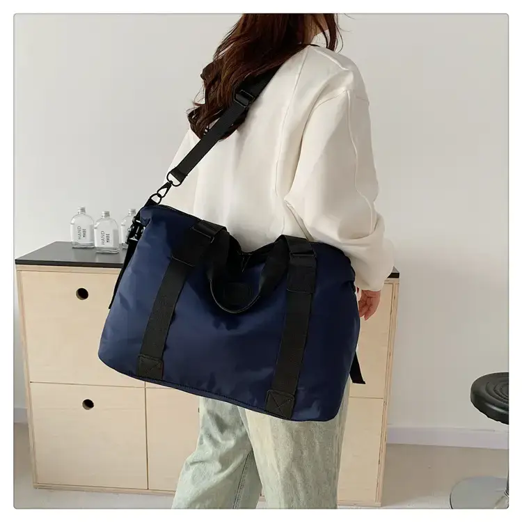 New Large Capacity Yoga Bag Fashionable Short-distance Travel Fitness Bag Lightweight Simple Solid Color Shoulder Handbag — feature 19