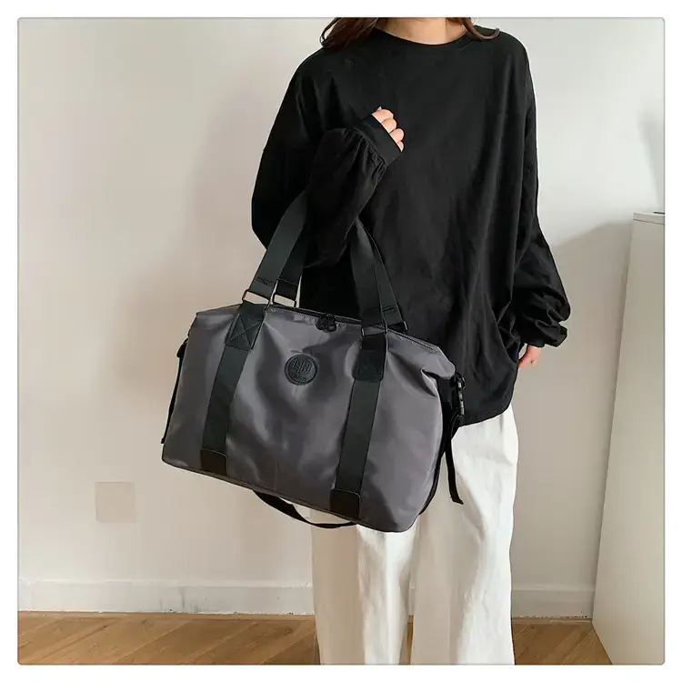 New Large Capacity Yoga Bag Fashionable Short-distance Travel Fitness Bag Lightweight Simple Solid Color Shoulder Handbag — feature 25