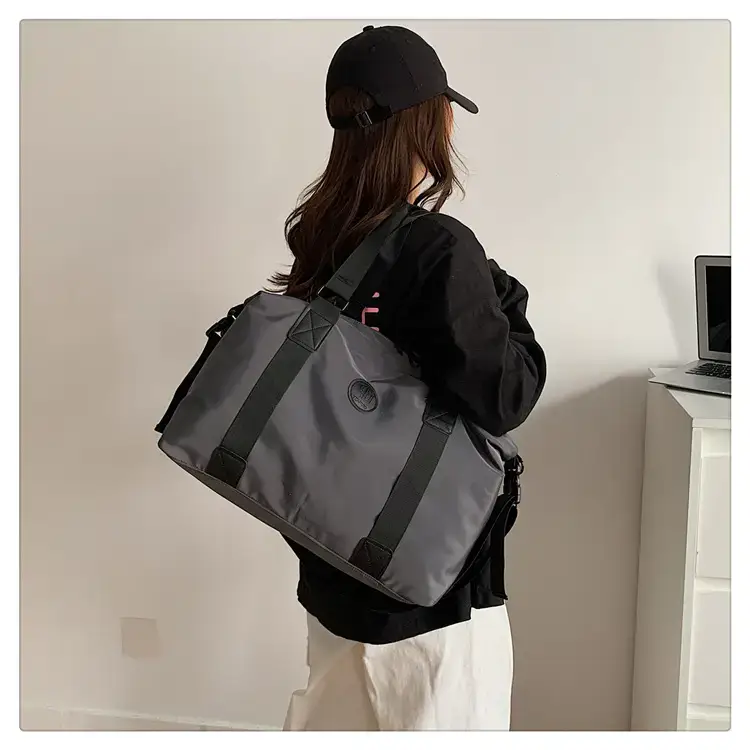 New Large Capacity Yoga Bag Fashionable Short-distance Travel Fitness Bag Lightweight Simple Solid Color Shoulder Handbag — feature 28