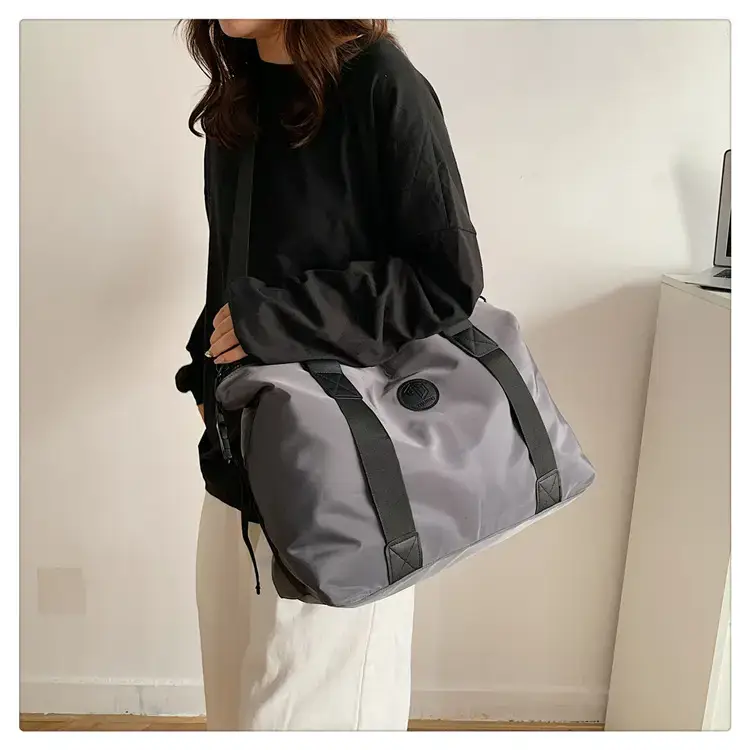 New Large Capacity Yoga Bag Fashionable Short-distance Travel Fitness Bag Lightweight Simple Solid Color Shoulder Handbag — feature 31